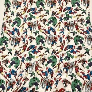 Pottery Barn Kids Marvel Comics Hero Twin Flat Sheet Hulk Captain America
